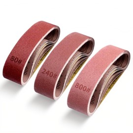 VOBOR Sanding Belts 30 x 330 mm, Pack of 30 Aluminium Oxide Sanding Belt 80/240/800 Grit, Sanding Pad with Various Grits for Belt Sanders