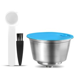 Reusable Coffee Pods for Gusto Stainless Steel Coffee Pod Capsules Eco Friendly Refillable Coffee Filter with Brush Spoon