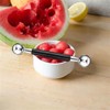 2 x double-sided melon scoop, stainless steel melon spoon, ball