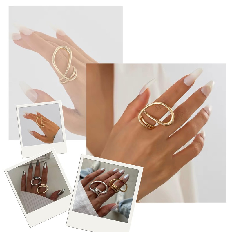 QuantumDuo | Bold Statement Rings for Women – Modern Sculptural