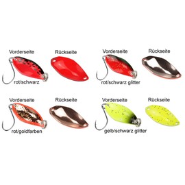 Fishing Tackle Max 4 FTM Spoon Fly 1.2 g - Trout Blinker Set for Fishing for Trout, Spoon for Trout Fishing, Spoon Blinker for Ultra Light Fishing