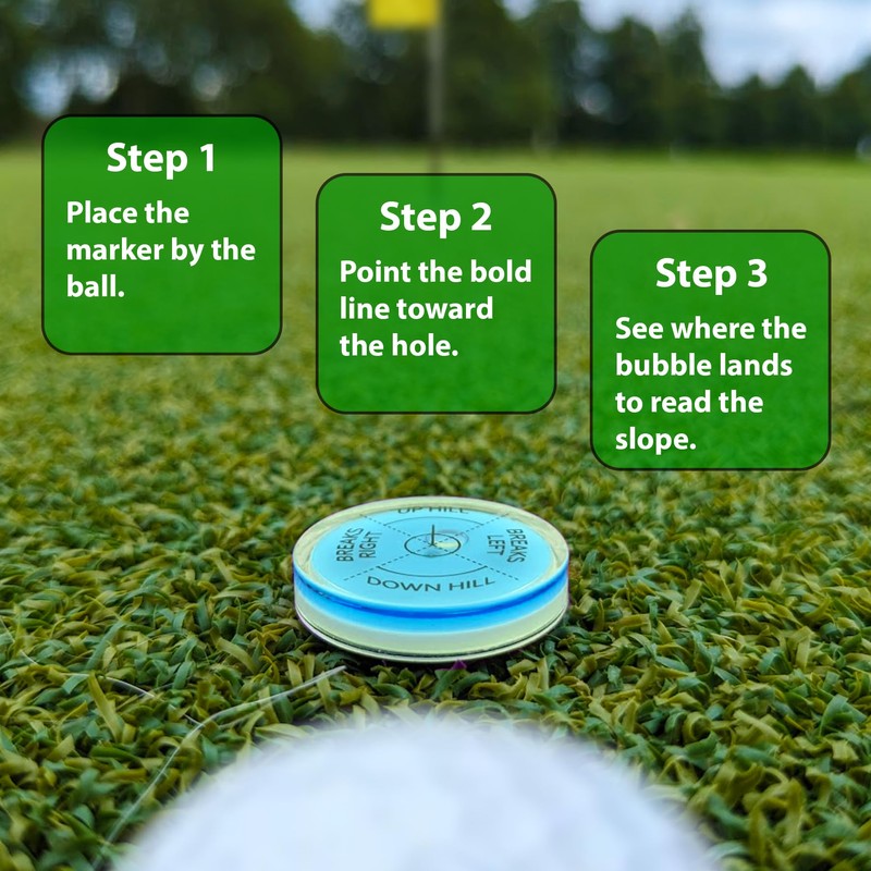 Golf Green Reader Level Ball Marker with High Precision Putting