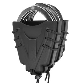 Universal Handcuff Pouch Open-Top Handcuff Holster Cuff Case Fit Hinged/Chain/Asp/Other Rigid Folding Handcuffs Fit 1.5-2.0 in Duty Belt/MOLLE Tactical Vest (Double-A)