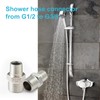 OFFO Shower Hose Connector, G1/2'' Male to G3/8'' Male Threaded