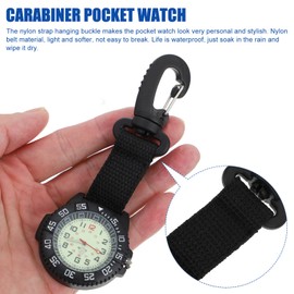 Hemobllo Digital Carabiner Watch Clip on: Backpack Fob Watch Hanging Stopwatch for Nurses Doctors Climbers Home Office Outdoor Camping Hiking