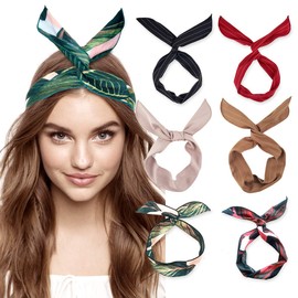 DRESHOW 6 Piezas Diademas para Mujer Turbante Bohemia Elstico Cinta Cintaa para Cabello Boho Diadema Accesorios para Cabello                          