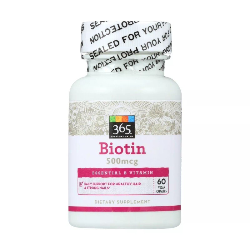 Whole Foods 365 Everyday Value®Biotin Vegetarian Capsules, 500 mcg, 60