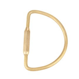 Brass Screw Lock Carabiner Clip Hook Keychain Key Ring DIY Gift Good for Hanging Keys Bottle Connecting Tent(8 * 5 * 1cm-Semicircle 58mm)