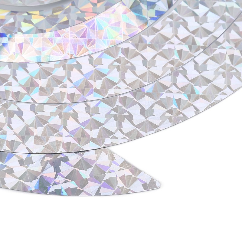 6PCS Bird Repellent Reflector Silver Spiral Bird Repellent Sheet Scare