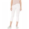 No nonsense womens Cotton Blackout Capri Legging, White, 2X US