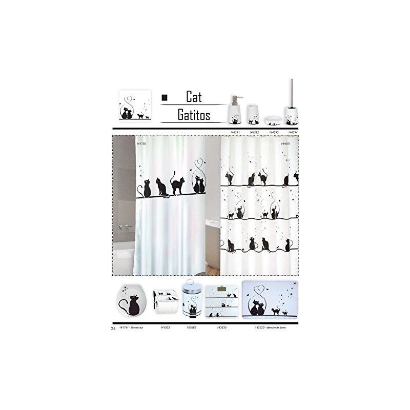 MSV Bathroom Series Cat Toilet Brush Ceramic White