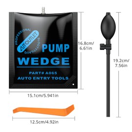 AUTOUTLET 2 X Air Wedge Pump Up Polyurethane Rubber Bag for Car Door Window Frame Fitting Install Shim Wedge Hand Pump Lifts up to 297 lbs