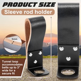 Yaocom 2 Pack Sleeve Bar Holders Original Handcrafted Durable Spud Wrench Holder #3004, Tunnel Loops Accommodate Belt 3" in Width, Ironworker Tool Fit All Connecting Rod with Proper Locking Collar