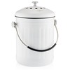 RED FACTOR Premium Compost Bin for Kitchen Countertop - Stainless