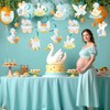 Goose Baby Shower Decorations 24pcs Blue Floral Silly Goose Hanging