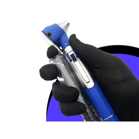 MEDCASE Radiance Otoscope - Ear Scope with LED Light and Speculum for Ear Examination and Diagnosis - Ideal for Professional use - Lifetime Warranty - Blue