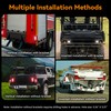 RVZONE 12V 42 LED 3‑in‑1 Trailer Tail Lights Kit 2Pcs
