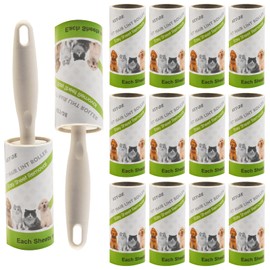 Littlegaofeithing 14 Rolle Tierhaare,Kleberolle Kleidung mit 2 Griffen,für Kleidung, Haare, Sofa, Bett, Katzen- und Hundehaare.