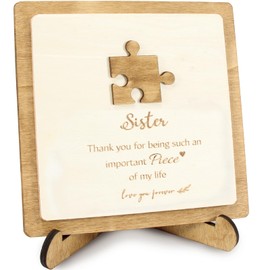 Sisters Gifts | Sister Puzzle Piece Plaque | Sister Birthday Gifts Ideas | Christmas Gift for Sister from Sister Brother
