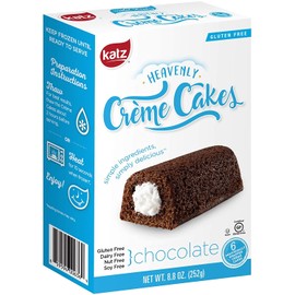 Katz Gluten Free Chocolate Crème Cakes | Dairy Free, Nut Free, Soy Free, Gluten Free | Kosher (1 Pack of 6 Crème Cakes, 8.8 Ounce)
