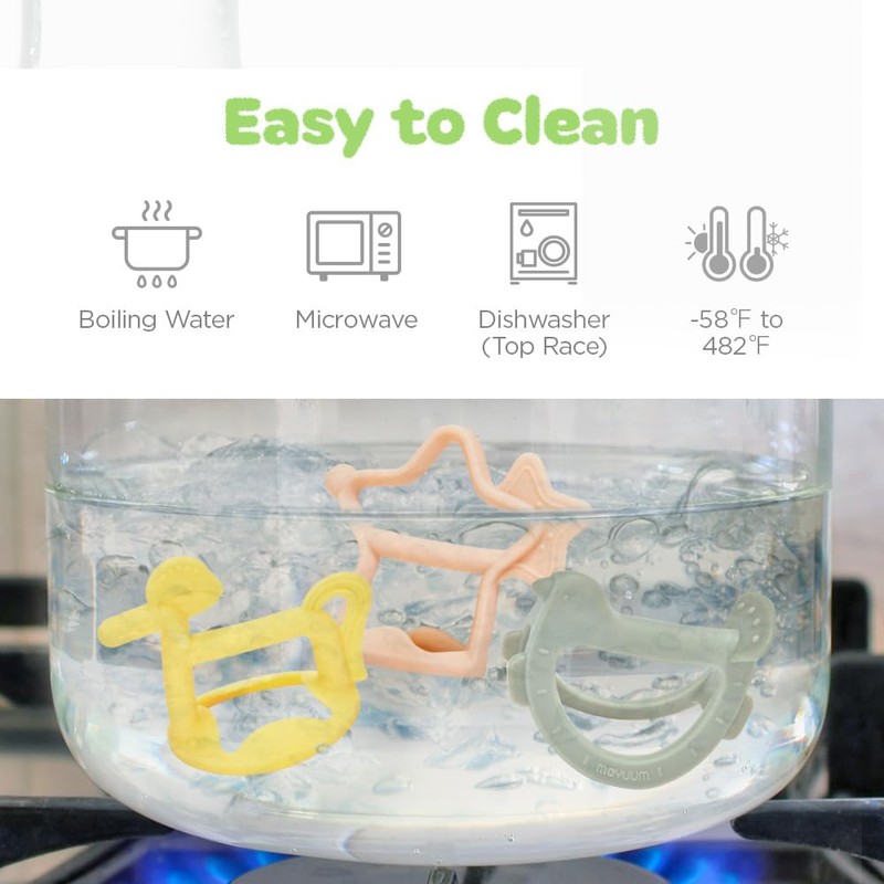 Moyuum Silicone Swing Bird Teether Toy | Made in Korea,