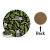 Vibiliyou Tropical Palm Leaves Beverage Coaster Exquisite Cute Sloths Ceramic