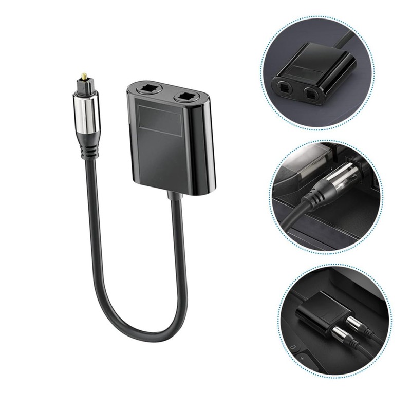 LALAFINA Optical Audio Splitter Durable Fiber Optical Splitter for Easy