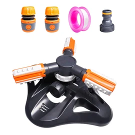ValueHall Lawn Sprinkler Oscillating Sprinkler Adjustable 360 Degree Three Arm Rotating Yard Sprinkler Automatic Irrigation System for Garden Lawn Agriculture Road and Grass V7C03