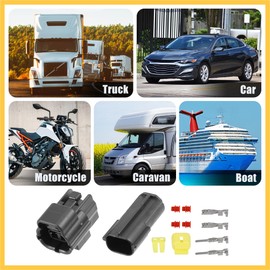 REPAIROCK 1 Set 2 Pin Water Temperature Sensor Connector Adapter Plug Clip Kit Replacement Universal for Car Truck Motorcycle Boat Auto Replacement Parts