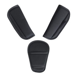 Seat Belt Pads for Baby Car Seats and Child Seats - Set of 3 in Grey, Fastening with Velcro Fastening, Dimensions 13 x 6 cm, for Extra Comfort and Protection