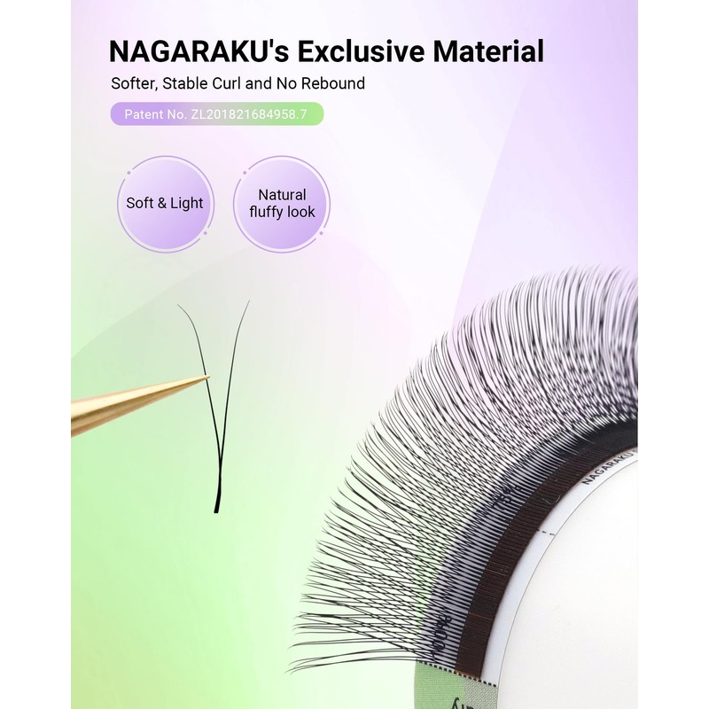 NAGARAKU Y Eyelash Extensions, Y Lashes Extensions, 2D Y Volume,