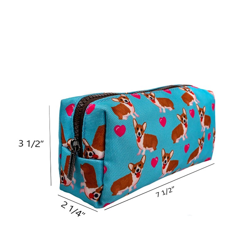 LParkin Corgi Dogs Students Super Large Capacity Canvas Pencil Case