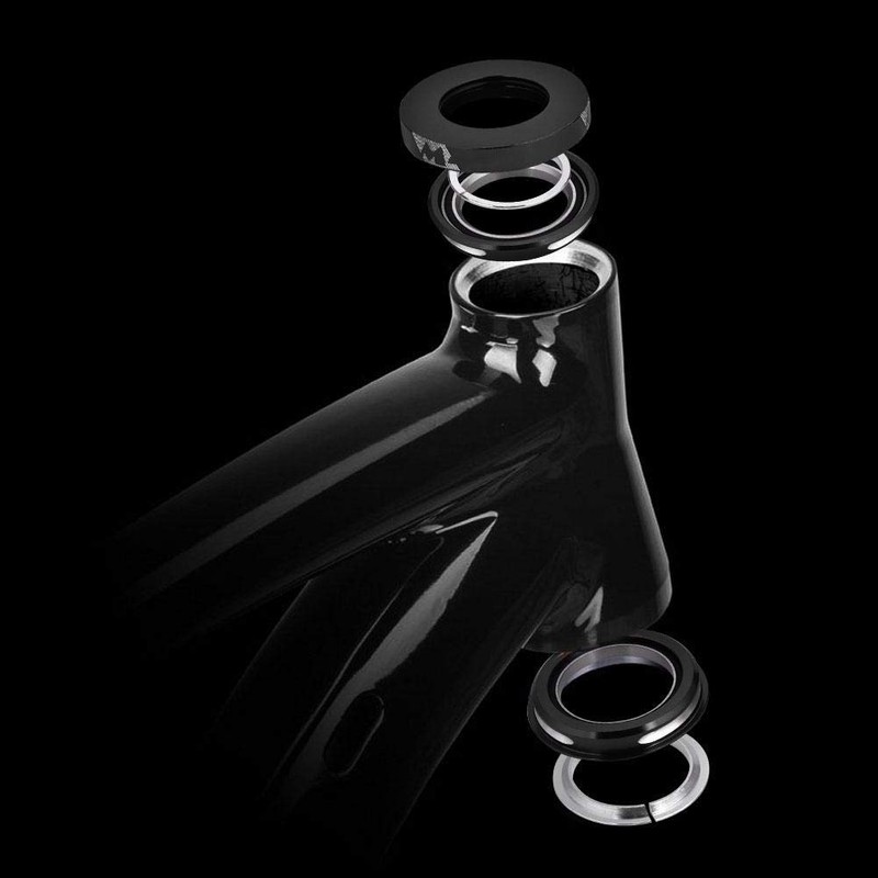Dilwe Bicycle Bearing Headset, Headset 44 mm Handlebar Riser Adapter