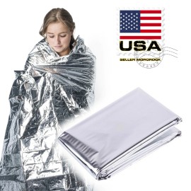 Unbranded Emergency Blanket Shelter Signal Thermal Survival Safety Insulating Mylar Heat - 51In*82In