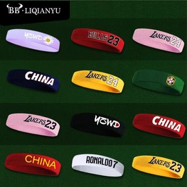 Sports Headband & Head Scarf for Basketball, Running, Fitness, Yoga - Sweat-Absorbing Free Size/24 Yellow Headband 5ea