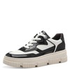 s.Oliver Women's Platform Trainers Low Top Vegan, white black