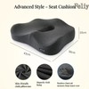 Memory Foam Seat Cushion and Lumbar Support Pillow for Office