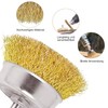 Wire Brush Drill, 12-Piece Steel Brush, Cordless Screwdriver, Brass Brush