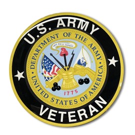 US Army Veteran Domed Decal car Sticker Emblem 3D 3'' America Army This We'll Defend (3ARMYvet)