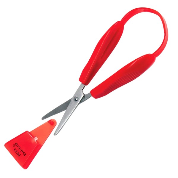 PETA Easi-Grip Children's Self-Opening Scissors - Ideal for Scissor Skills Development - Ergonomic Grip for Weak or Small Hands - 30mm Rounded Blade