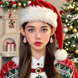 Christmas Tree Earrings for women Christmas Holiday Earrings Colourful Christmas Tree gingerbread Drop Dangle Earrings for Christmas Jewelry for Women Dangling(ChristmasTree/Gingerbread)