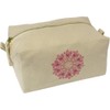 'Pink Heart Mandala' Canvas Wash Bag/Makeup Case (CS00042520)