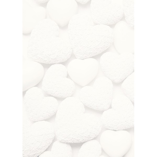 Logbuch-Verlag 100 Sheets White A4 Paper Pattern Hearts Blank Printer