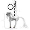 Autumnwell Silver Horse Keychain, Hanging Charm Accessory for Purse, Bag
