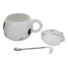 Ebros Gift Whimsical White Chubby Feline Kitty Cat Cup Mug
