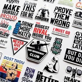 MiroSan Joke Gym Decals Fitness Motivational Sticker Kettle Bell Weightlifting Athlete Exercise Quote Stickers