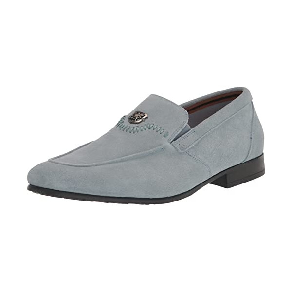 STACY ADAMS Men's Quincy Slip On Loafer, Light Blue, 11.5