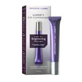 LUMIFY Eye Illuminations Hydra-Gel Crema iluminadora para ojos, piel de aspecto más suave con brillo sutil, contiene vitamina C, cafeína, niacinamida y ácido hialurónico, clínicamente probado e hipoa