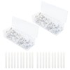 2 Packs Clear Cable Organizer Boxes with 20 PCS Cable