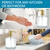 JINCROP 13.5 OZ Glass Soap Dispenser- 2 Pack with Brushed